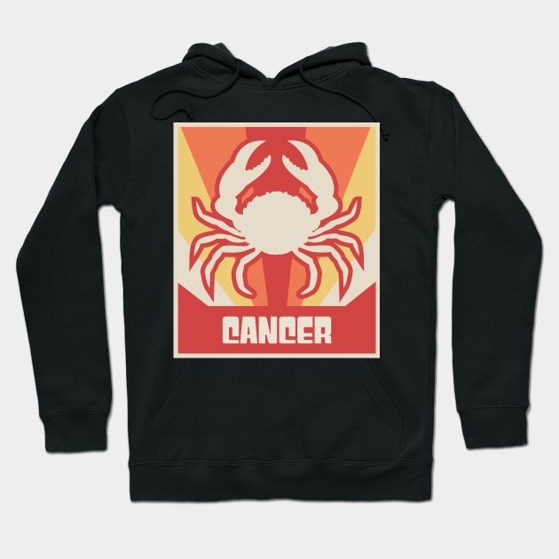 Cancer – Vintage Astrology Zodiac Sign Hoodie by MeatMan